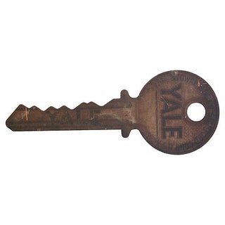 Vintage Metal Advertisement Yale Key Sign For Sale