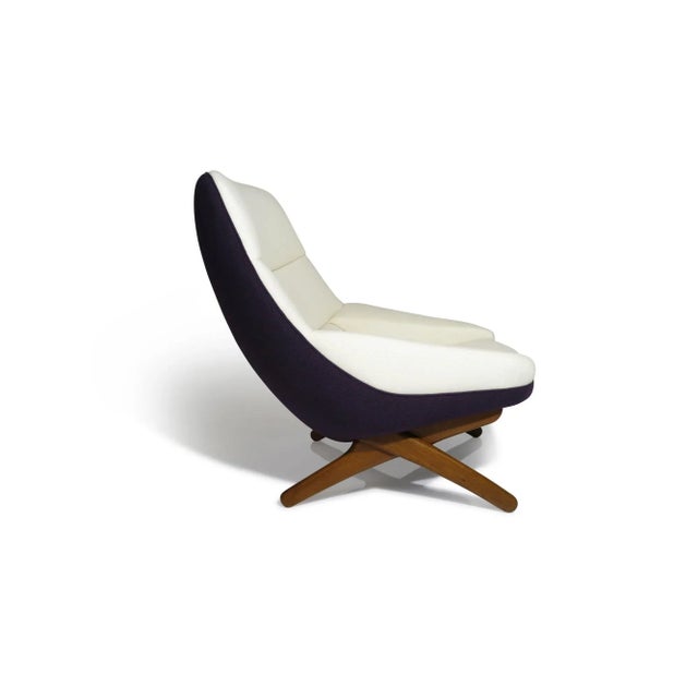 Mid-Century Modern Illum Wikkelso for Mikael Laursen Danish Lounge Chair and Ottoman For Sale - Image 3 of 11