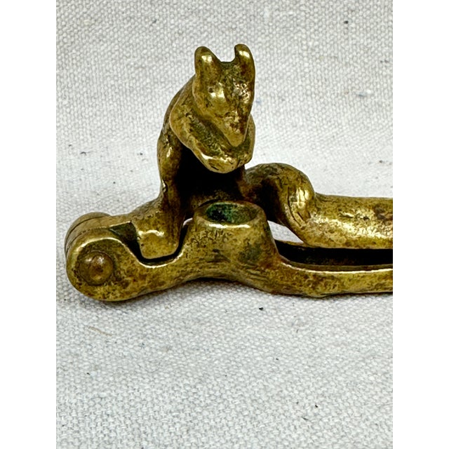 1940s Vintage Brass Squirrel Nutcracker For Sale - Image 5 of 6