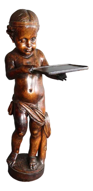 19th Century Child Servant Sculpture