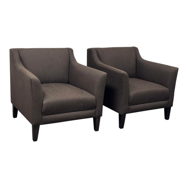 Crate & Barrel Margot Lounge Chairs, a Pair Chairish