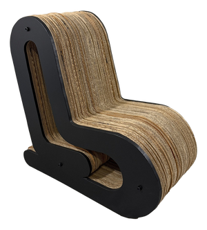 Sculpted Cardboard and MDF Lounge Chair, 1990s