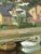 Mid-Century Modern 'Houses by the Canal' Swdish Expressionist Landscape Oil Painting, Framed For Sale - Image 10 of 12