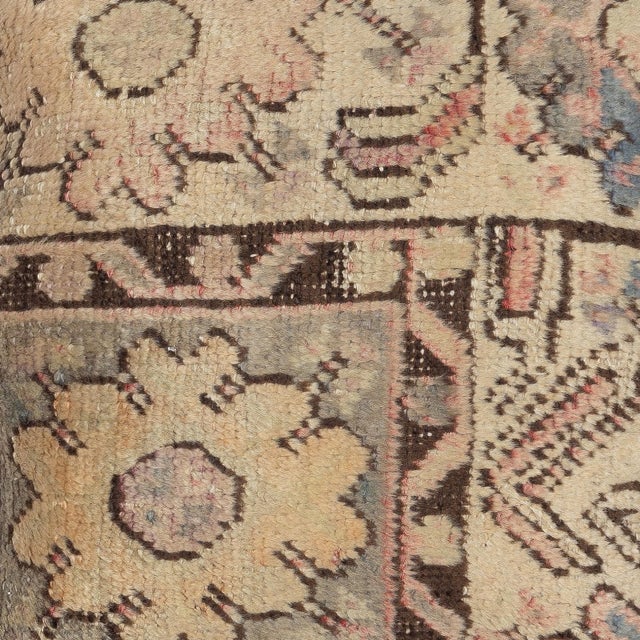 Add a touch of history and warmth to your space with this vintage handmade Turkish wool rug cushion cover. Crafted from...