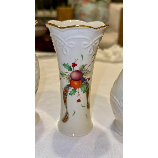 Early 21st Century Lenox Tartan Holiday Mini Vases - S/3 - New in Box For Sale - Image 5 of 9