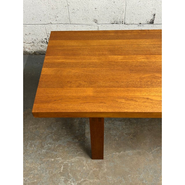 Mid Century Modern Danish Solid Teak Coffee Table Signed Illegibly 1960s For Sale In New York - Image 6 of 7
