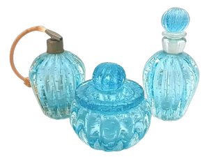 Bullicante Murano Glass Toiletry Set from Barovier & Toso, 1970s, Set of 3