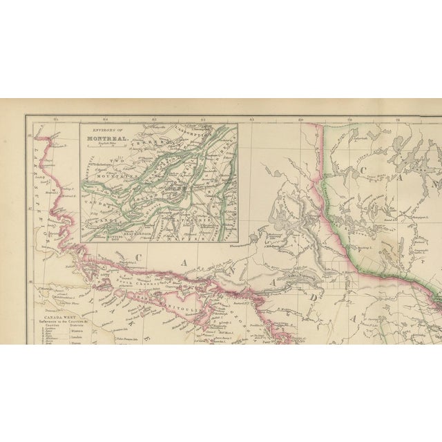 Antique Map of Canada, 1860s For Sale - Image 6 of 10