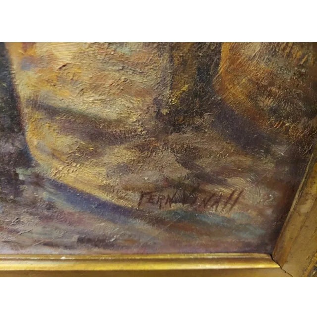 Early 20th Century Fern E. Harding Vinall California Artist Oil Painting, Framed For Sale - Image 4 of 10
