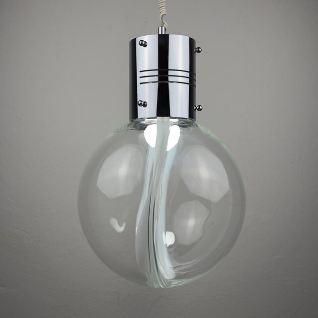 Vintage Membrane Pendant Lamp by Toni Zuccheri for Venini, Italy, 1960s For Sale - Image 12 of 18