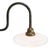 Metal Mid-Century Modern Cast Iron Wall Light with White Opaline Glass Shade For Sale - Image 7 of 8