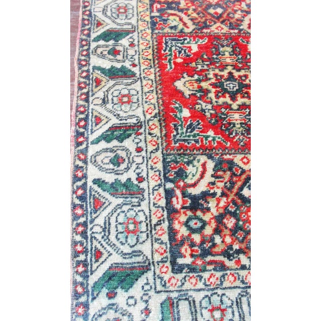 Late 19th Century 19th Century Antique Turkish Yastik Rug-20" X 31" For Sale - Image 5 of 13