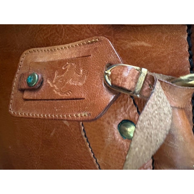 Animal Skin Vintage Leather Suitcase, 1950s For Sale - Image 7 of 15