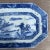 Chinoiserie Cut Corner Plate With Village Motif For Sale - Image 4 of 5