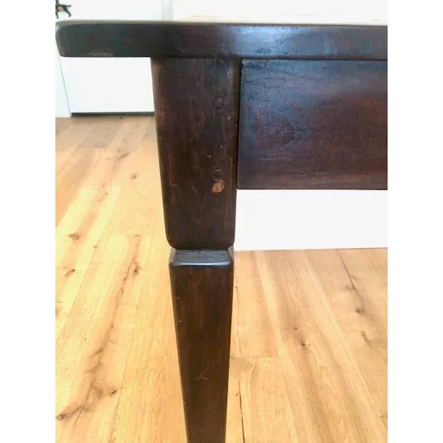 Brown 1990s Rustic Farmhouse Console Table For Sale - Image 8 of 12