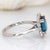 Blue Rossana 14k White Gold London Blue Topaz Diamond Ring | Round 10mm, Size 6.75 For Sale - Image 8 of 8