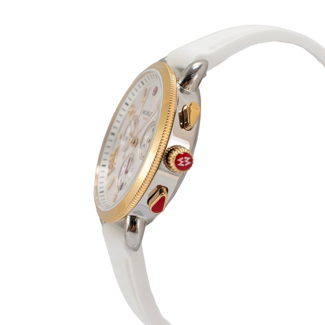 Ladies Michele by Fossil Sport Sail 38mm Mww01p000017 Silver Dial Quartz Watch For Sale - Image 4 of 8