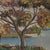 This mid-20th century French fall lake painting portrays a serene, seasonal landscape, where the rich tones of autumn...