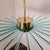 1980s Green Glass and Brass Sputnik Chandelier, Italy, Mid Century Modern For Sale - Image 11 of 11
