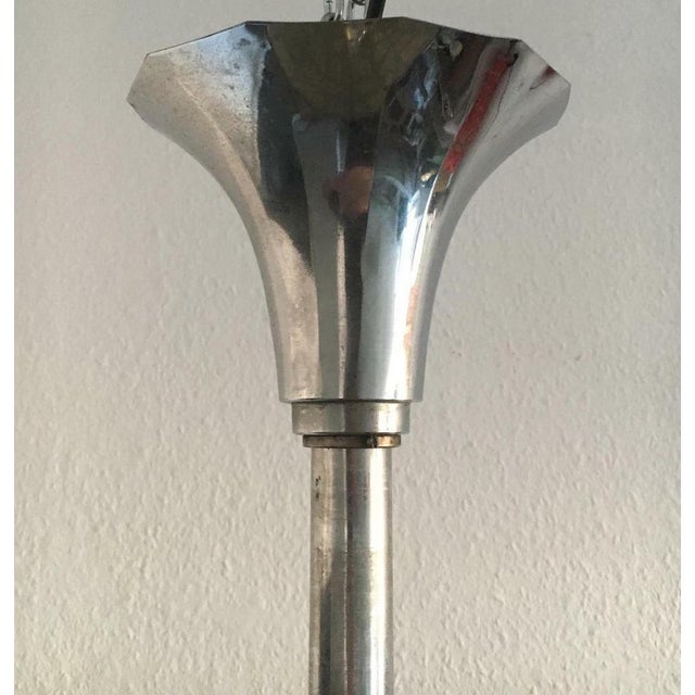 Art Deco Metal and Glass Ceiling Lamp For Sale - Image 11 of 18