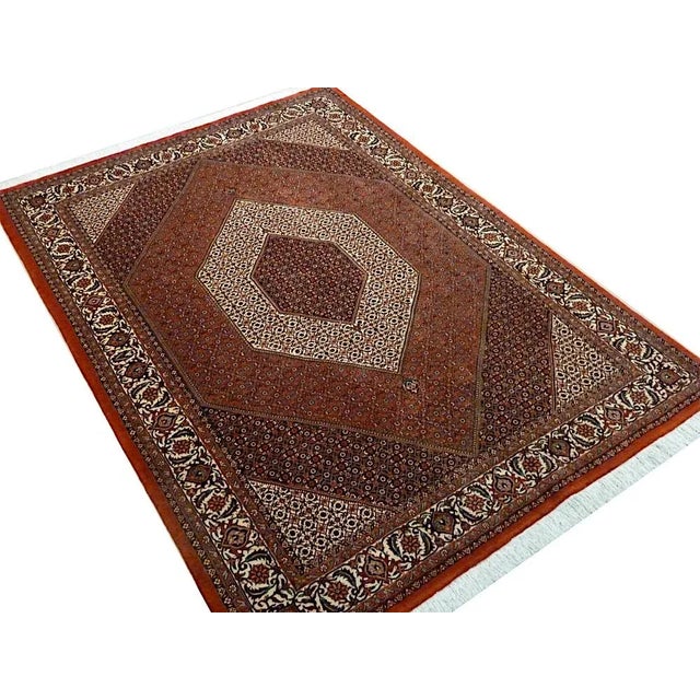 This Bidjar Tekab rug is made of cotton tune made of cotton wool and silk. Very fine and dense link with approx. 500,000...