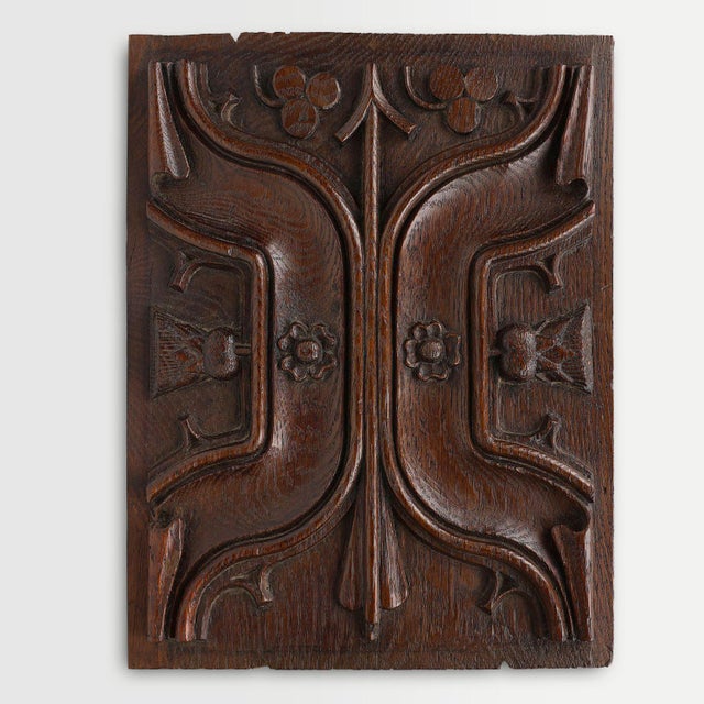 Gothic Sculpted Panel in Oak, Belgium, 16th Century For Sale - Image 12 of 12