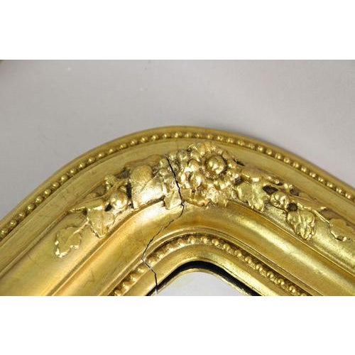 Biedermeier Gilt Wall Mirror with Floral Design, Austria, 1840s For Sale - Image 12 of 16