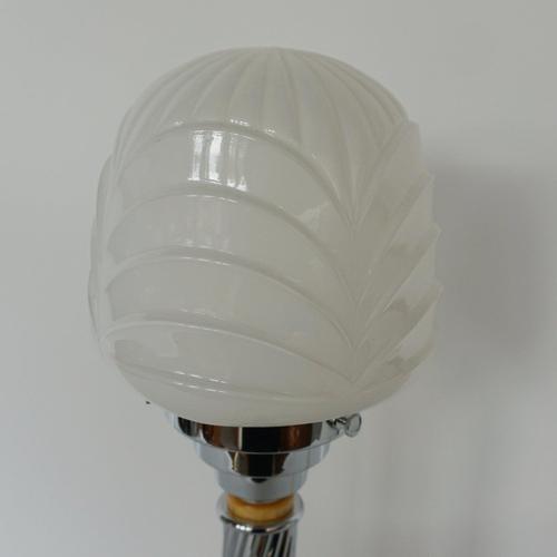 Table Lamp with Chrome Stem For Sale - Image 5 of 8