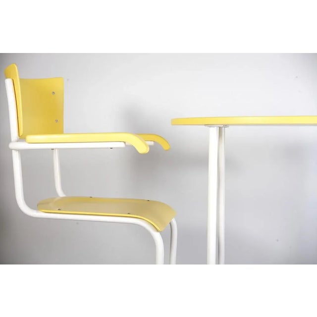 Lovely low dining or coffee table for 2. Completely restored. Originaly made by tubular furniture maker Slezakovy Zavody...