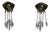 Vintage Peridot & Pearl Brass Earrings For Sale