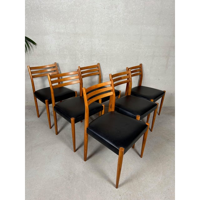 Vintage Living Room Chairs in Skai, 1960s, Set of 6 For Sale - Image 3 of 11