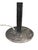 Antique 1920s French Art Deco Accent Lamp Mushroom Shaped With Clear Frosted Glass Shade and Forged Black Iron Base #2659 For Sale - Image 4 of 7