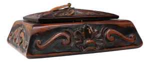 Art Deco French Sewing Box in Sculpted Wood, 1890s