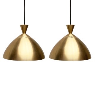 Mid-Century Danish Diabolo Pendant Lamp fom Lyfa, 1960s, Set of 2 For Sale