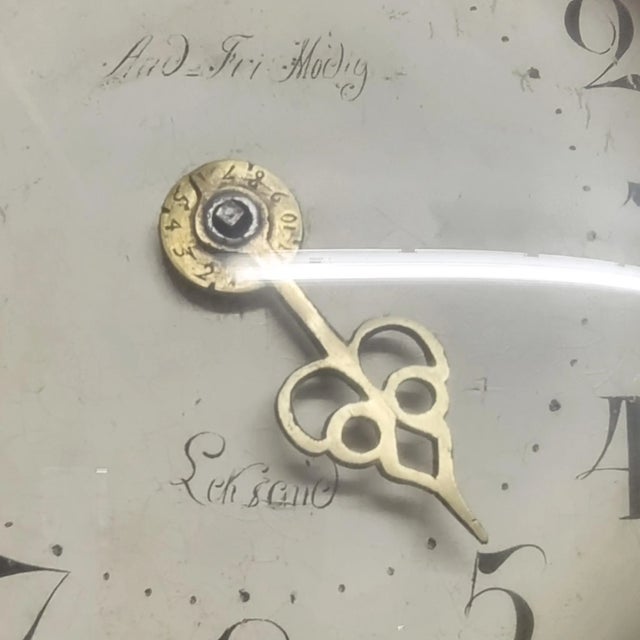 Folk Art Rare 1829 Swedish Mora Clock by Anders Fredrik Modig - Leksand Style, Single-Hand, 100% Original Paint For Sale - Image 3 of 9