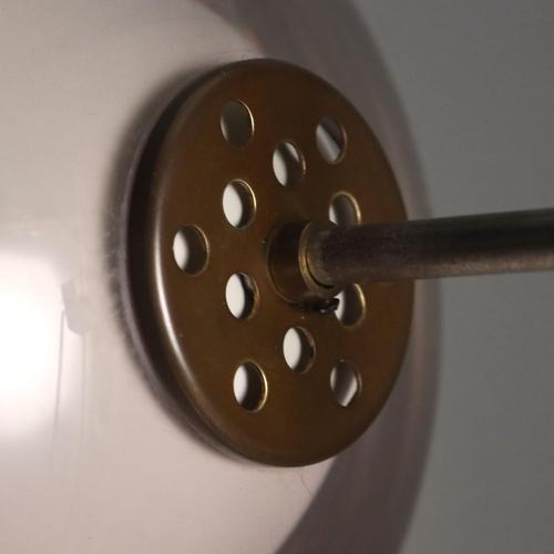 Vintage Floor Lamp in Brass and Enamelled Metal, 1960s For Sale - Image 5 of 12