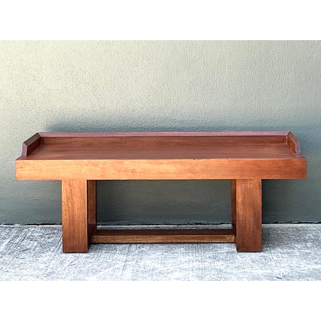 Vintage Plank Wood Coffee Table For Sale In West Palm - Image 6 of 12