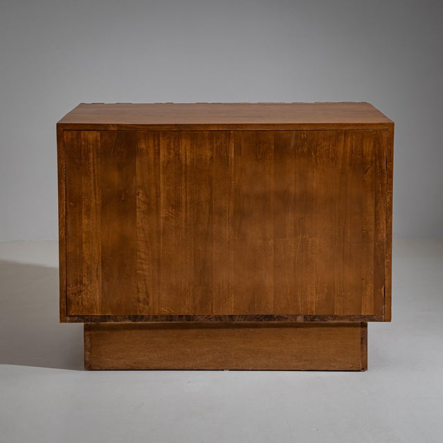 Pair of Contemporary Italian Sideboards With Brutalist Surface Design For Sale - Image 11 of 12