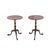 PAIR of Willian IV Solid Mahogany Wine Tables, the circular tops formed from a single timber, with molded edge, on a...