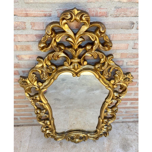 Mid-Century Antique Gold Cornucopia Mirror For Sale - Image 18 of 18