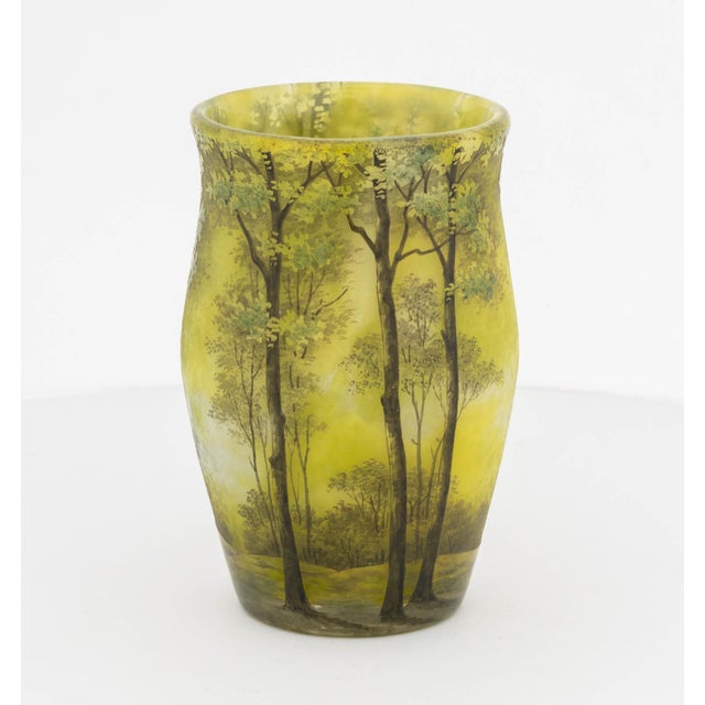 Daum Nancy Daum Nancy Landscape Scene Cameo Glass Vase For Sale - Image 4 of 10