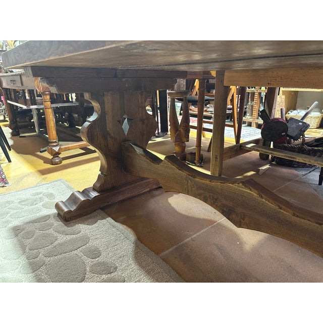 French Monastery Style Wood Dining Table, 1900s For Sale - Image 10 of 11