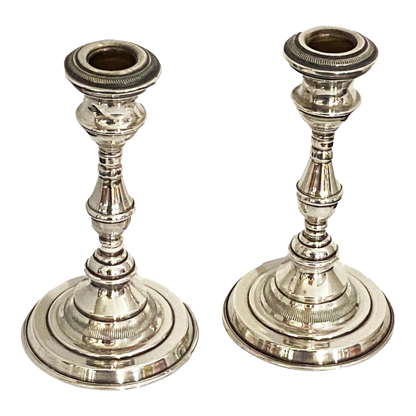 Vintage Weighted Sterling Silver Candle Holders Pair Chairish