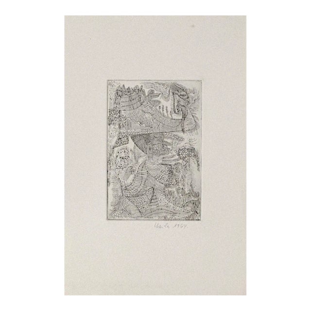 Ursula Stock, Composition, Etching, 1964 For Sale