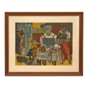 Romare Bearden the Family Etching & Aquatint