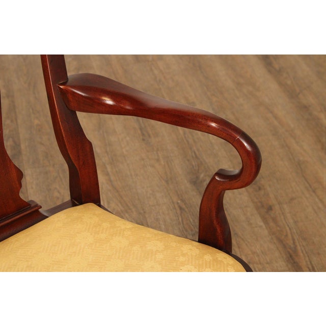 Mid 20th Century Queen Anne Style Vintage Mahogany Armchair For Sale - Image 5 of 12