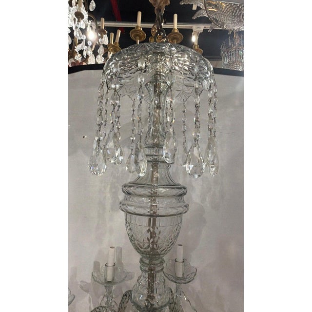 19th Century French Cut Crystal Chandelier 8 Lights For Sale - Image 4 of 7