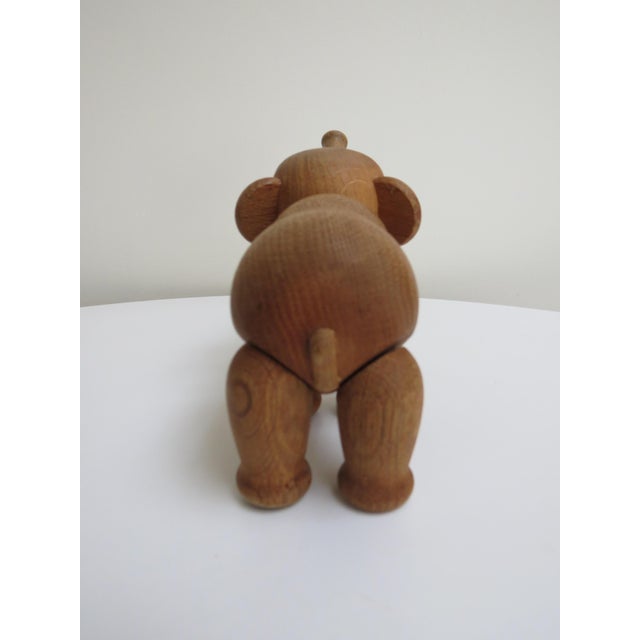 Vintage Danish Beech, Oak and Teak Monkey, Elephant and Bear Figurines by Kay Bojesen, 1960, Set of 3 For Sale - Image 12 of 18