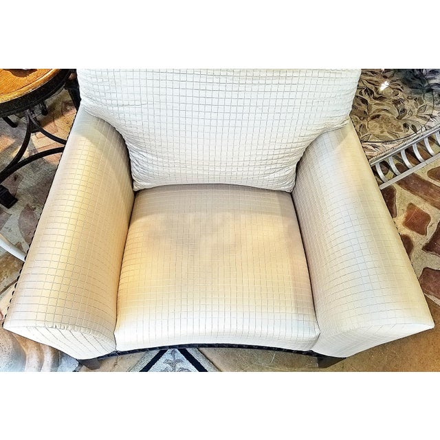 2000 - 2009 Marge Carson Hollywood Regency Style Club Chair For Sale - Image 5 of 12