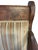 Mid 19th Century Pair of Antique American Empire Walnut Scroll Arm Upholstered Library Chairs, C. 1840–1870, Set of 2 For Sale - Image 5 of 12
